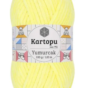 Yumurcak Kadife El Örgü İpi Sarı K333