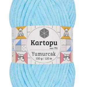 Yumurcak Kadife El Örgü İpi Açık Turkuaz K516