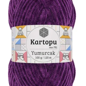 Yumurcak Kadife El Örgü İpi Açık Mor K719