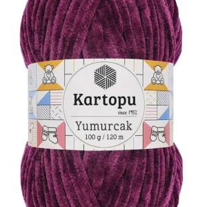Yumurcak Kadife El Örgü İpi Mürdüm K726