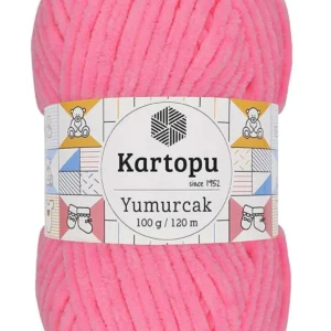 Yumurcak Kadife El Örgü İpi Fosfor Pembe K773