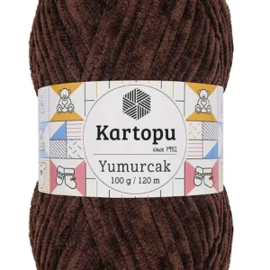 Yumurcak Kadife El Örgü İpi Kahverengi K818