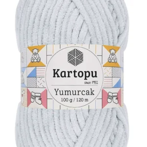 Yumurcak Kadife El Örgü İpi Açık Gri K919