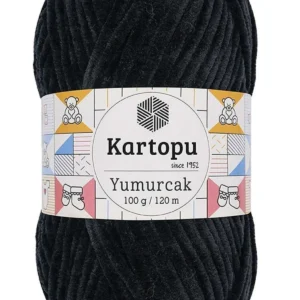 Yumurcak Kadife El Örgü İpi Siyah K940