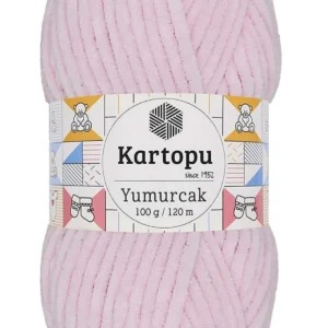 Yumurcak Kadife El Örgü İpi Toz Pembe K1562