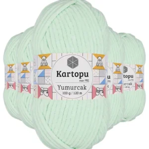 5 Adet Yumurcak Kadife El Örgü İpi Su Yeşili K560