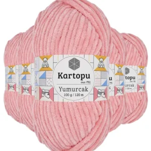 5 Adet Yumurcak Kadife El Örgü İpi Pudra K777