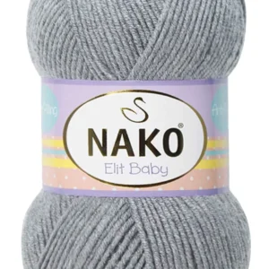 Elite Baby El Örgü İpi Tüylenmeyen Bebek Yünü Açık Gri Melanj 195