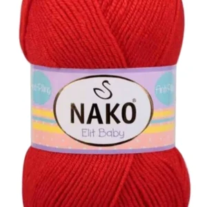 Elite Baby El Örgü İpi Tüylenmeyen Bebek Yünü Alev Kırmızı 207