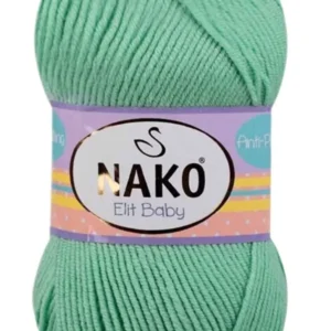Elite Baby El Örgü İpi Tüylenmeyen Bebek Yünü Siyam Yeşili 10001