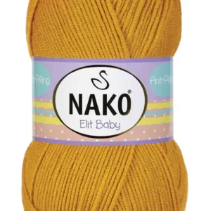 Elite Baby El Örgü İpi Tüylenmeyen Bebek Yünü Parlak Altın 1636