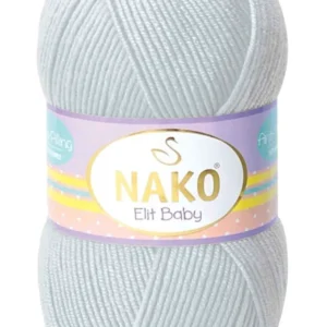 Elite Baby El Örgü İpi Tüylenmeyen Bebek Yünü Gümüş Gri 4672