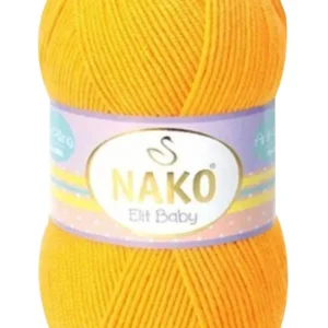Elite Baby El Örgü İpi Tüylenmeyen Bebek Yünü Koyu Sarı 4674