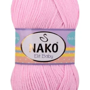 Elite Baby El Örgü İpi Tüylenmeyen Bebek Yünü Açık Pembe 6936
