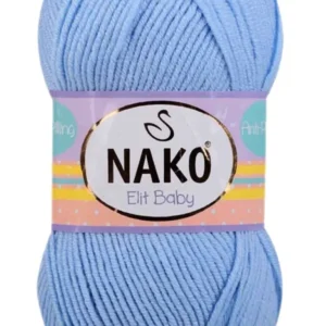 Elite Baby El Örgü İpi Tüylenmeyen Bebek Yünü Mavi 10305