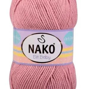 Elite Baby El Örgü İpi Tüylenmeyen Bebek Yünü Gül Kurusu 10325