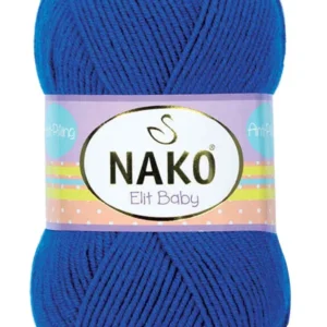 Elite Baby El Örgü İpi Tüylenmeyen Bebek Yünü Saks Mavi 10346