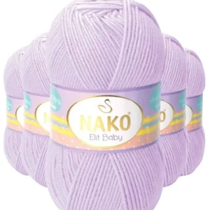 5 Adet Elite Baby El Örgü İpi Tüylenmeyen Bebek Yünü Mine Çiçeği 5090