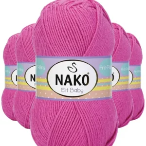 5 Adet Elite Baby El Örgü İpi Tüylenmeyen Bebek Yünü Çöl Gülü 5278