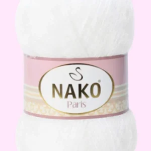 Paris El Örgü ipi Yünü Beyaz 208