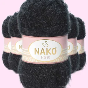 5 Adet Paris El Örgü ipi Yünü Siyah 217