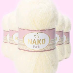 5 Adet Paris El Örgü ipi Yünü Krem 2098