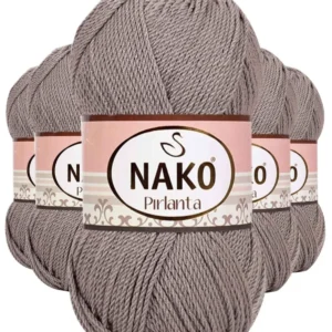 5 Adet Pırlanta Amigurumi El Örgü İpi Yünü Vizon 2000