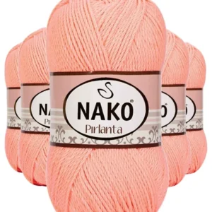 5 Adet Pırlanta Amigurumi El Örgü İpi Yünü Somon 3148