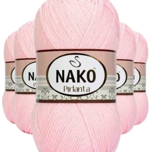 5 Adet Pırlanta Amigurumi El Örgü İpi Yünü Sindirella Pembe 4531