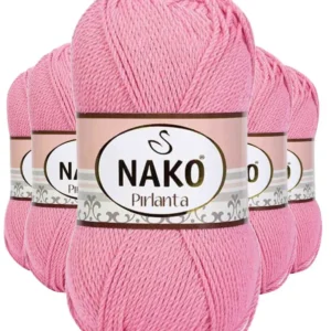 5 Adet Pırlanta Amigurumi El Örgü İpi Yünü Pembe 6740