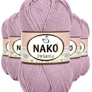 5 Adet Pırlanta Amigurumi El Örgü İpi Yünü Pudra 10639