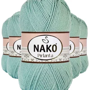 5 Adet Pırlanta Amigurumi El Örgü İpi Yünü Çağla Yeşili 12297