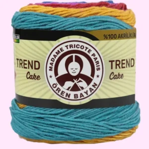 Trend Cake Batik Ebruli El Örgü İpi 621