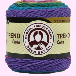 Trend Cake Batik Ebruli El Örgü İpi 628