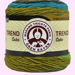 Trend Cake Batik Ebruli El Örgü İpi 630