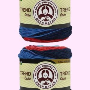 2 Adet Trend Cake Batik Ebruli El Örgü İpi 622