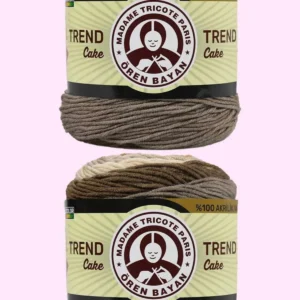 2 Adet Trend Cake Batik Ebruli El Örgü İpi 624