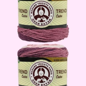 2 Adet Trend Cake Batik Ebruli El Örgü İpi 626