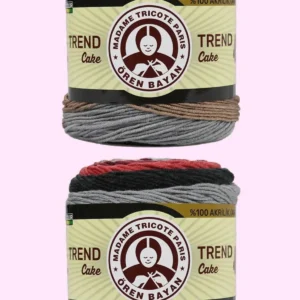 2 Adet Trend Cake Batik Ebruli El Örgü İpi 627