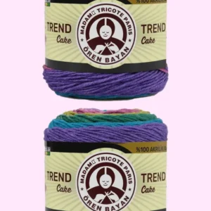 2 Adet Trend Cake Batik Ebruli El Örgü İpi 628