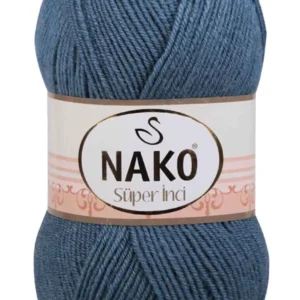 Süper İnci El Örgü İpi 100 gr Fırtına Mavi 185