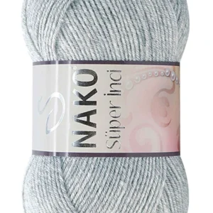 Süper İnci El Örgü İpi 100 gr Açık Gri Melanj 195