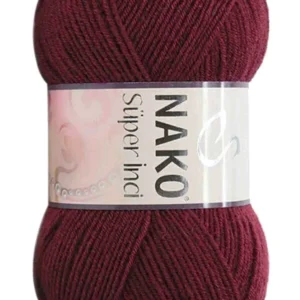 Süper İnci El Örgü İpi 100 gr Bordo 999