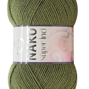 Süper İnci El Örgü İpi 100 gr Haki 4234