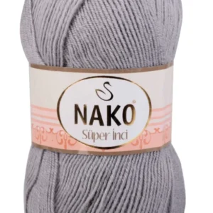 Süper İnci El Örgü İpi 100 gr Gri 11538