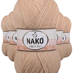 5 Adet Süper İnci El Örgü İpi 100 gr Deve Tüyü 219