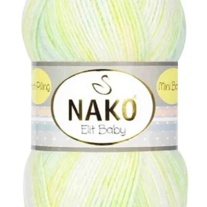 Elit Baby Mini Batik Bebe El Örgü İpi Sarı Yeşil 32424