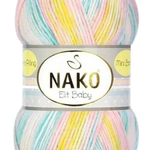 Elit Baby Mini Batik Bebe El Örgü İpi Gökkuşağı 32428