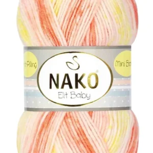 Elit Baby Mini Batik Bebe El Örgü İpi Turuncu Sarı 32430