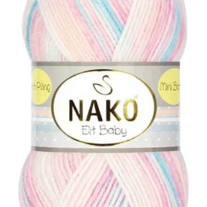Elit Baby Mini Batik Bebe El Örgü İpi Pembe Turkuaz 32431